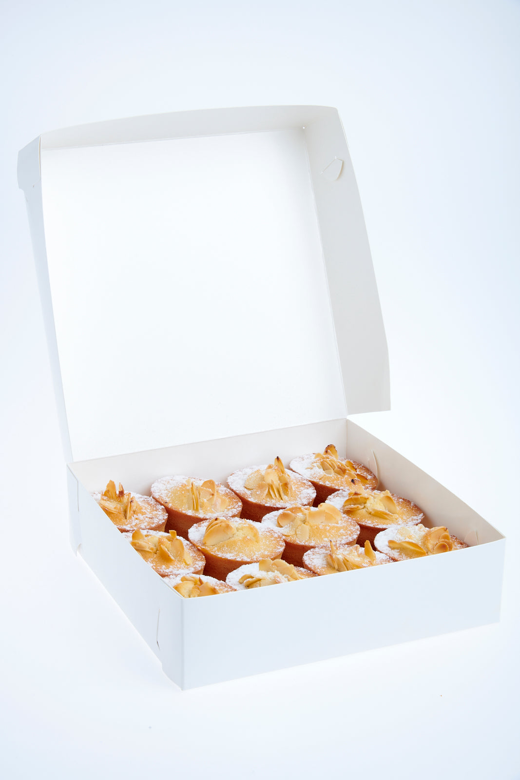 Box of 12 Traditional Almond friands for cafe wholesale Bloomspoon Sydney