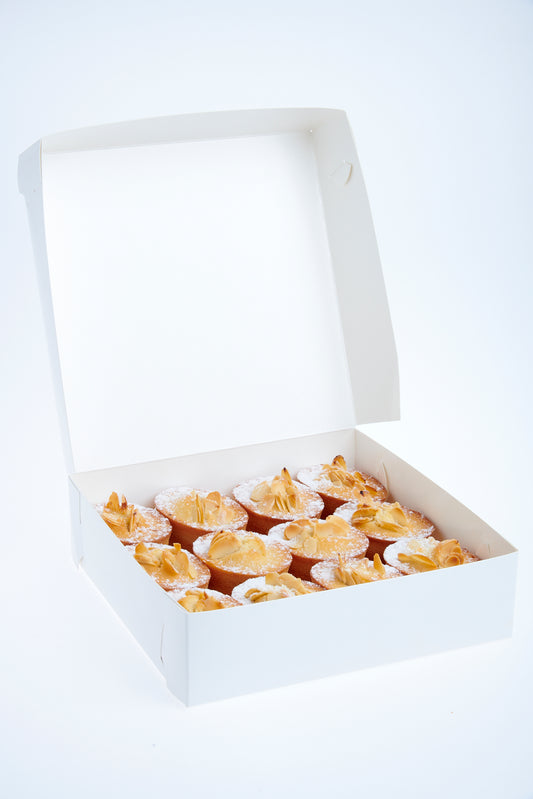 Box of 12 Traditional Almond friands for cafe wholesale Bloomspoon Sydney