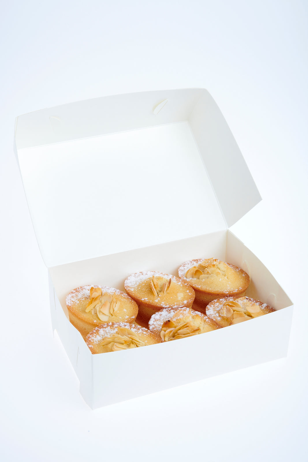 Box of 6 Traditional Almond friands for cafe wholesale Bloomspoon Sydney