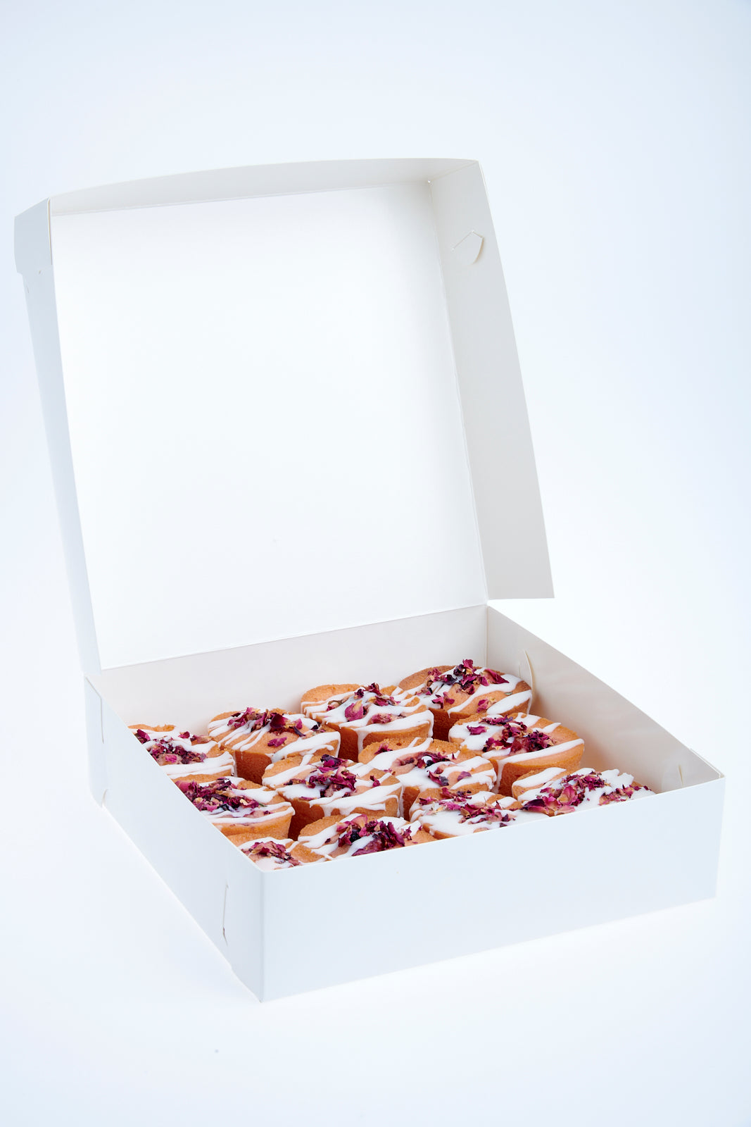 Box of 12 Gluten Free Fruits of the forest friands cafe wholesale Bloomspoon Sydney