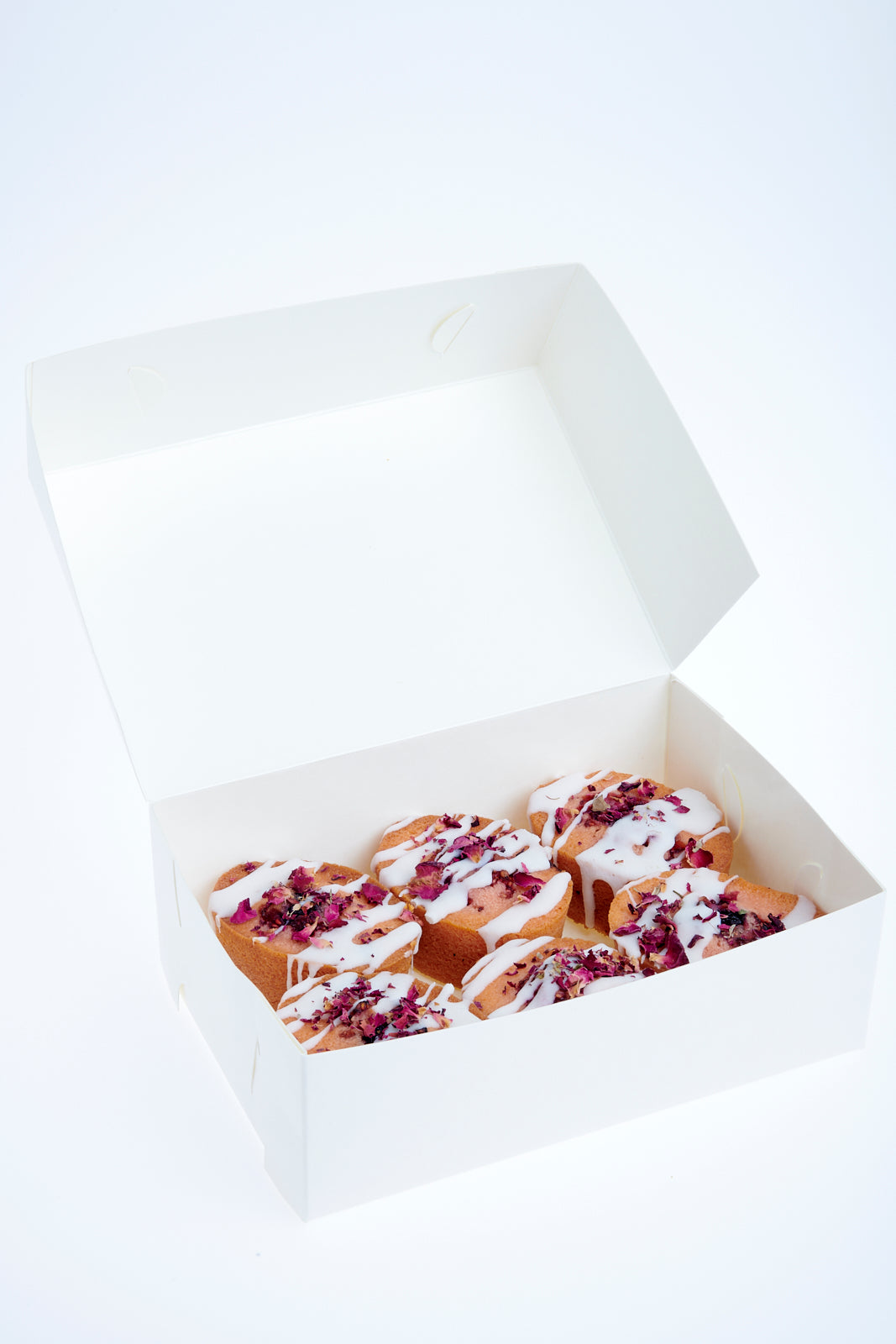 Box of 6 Gluten Free Fruits of the forest friands cafe wholesale Bloomspoon Sydney